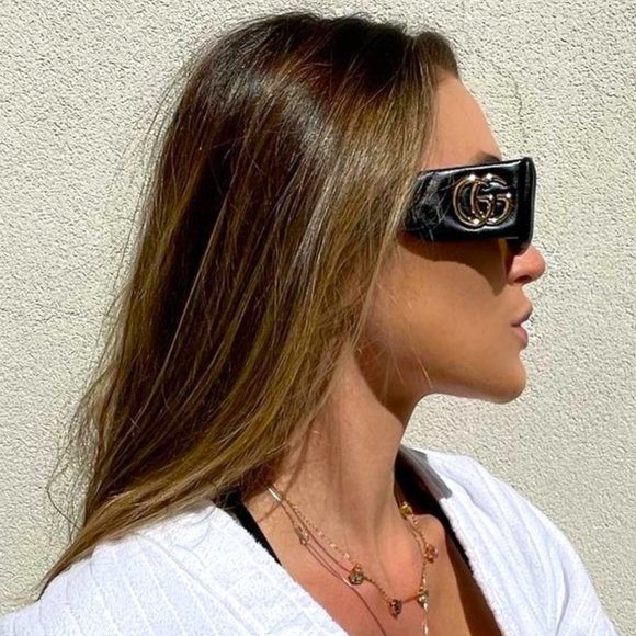 NWT GUCCI GG0816S - 001 LEATHER SUNGLASSES - Picture 11 of 16